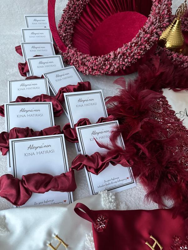 Kişiye Özel Kartlı Nedime Hediyesi Toka / Kına Gecesi Hatırası - Ön Görünüm