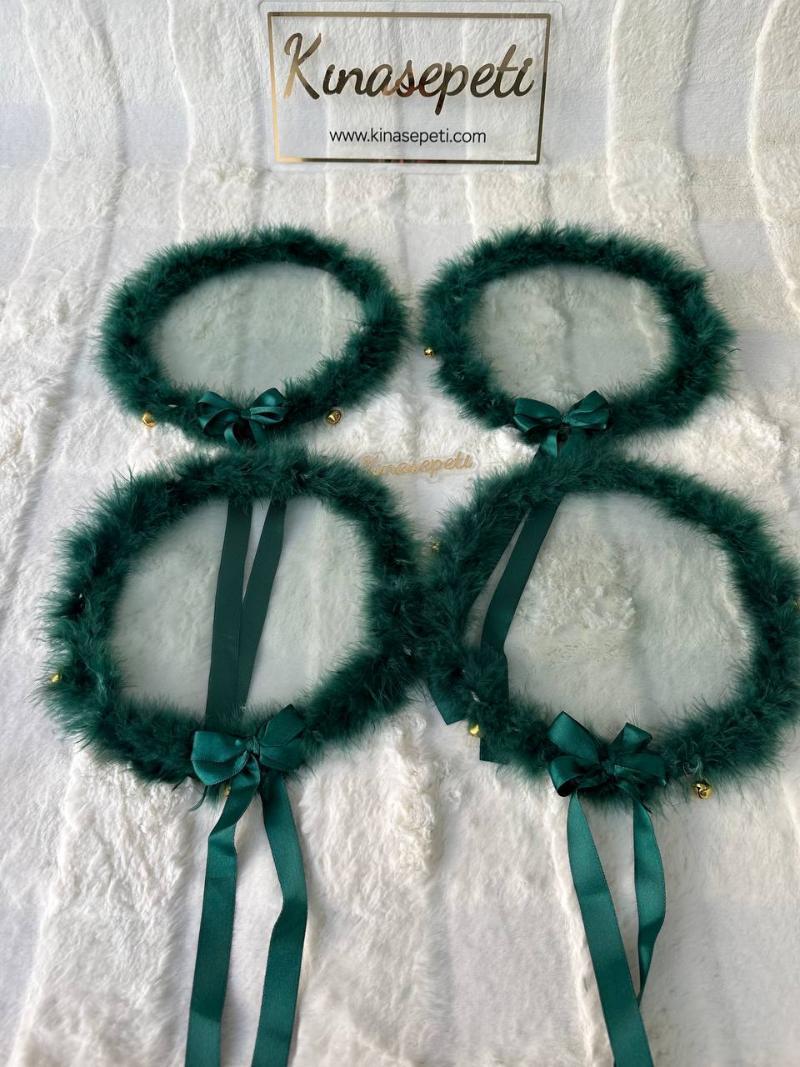 Ornate Green Bridesmaid Tambourine with Tulle - tamborine