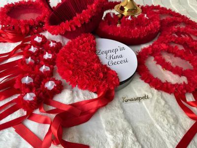 Personalized Velvet Henna Tray and Basket Set with Plexiglass Detail - hennaset