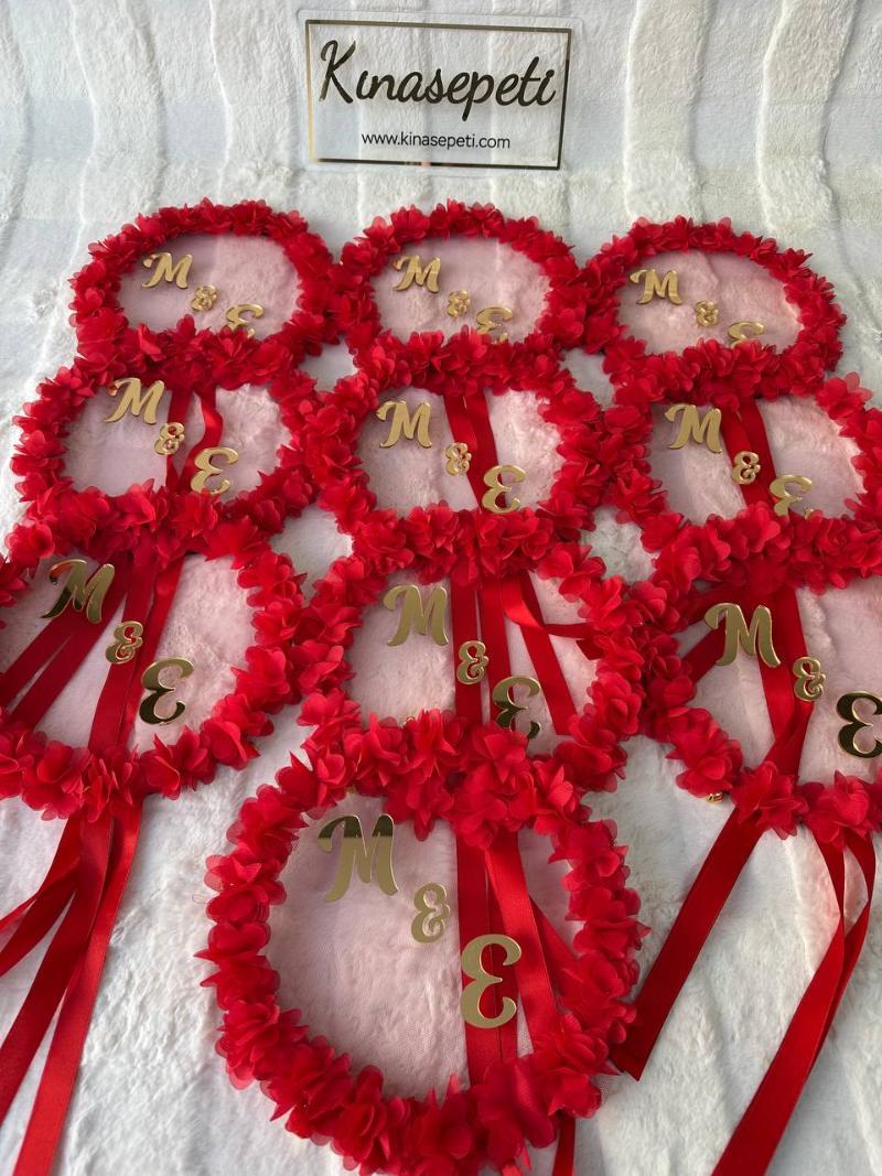 Kişiye Özel İsimli Kırmızı Pleksi Nedime Defi / Hediyelik Tef - tamborine